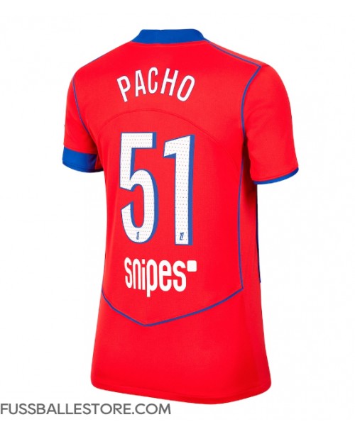 Günstige Paris Saint-Germain Willian Pacho #51 3rd trikot Damen 2025-26 Kurzarm Günstige Paris Saint-Germain Willian Pacho #51 3rd trikot Damen 2025-26 Kurzarm